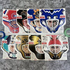 1994 1994-95 KRAFT GOALIE MASKS COMPLETE SET OF 8 - ROY POTVIN BELFOUR